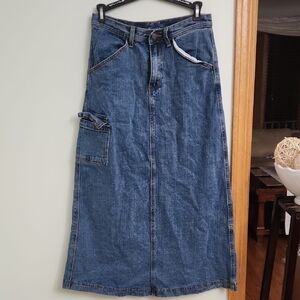 Denim A-Line Skirt